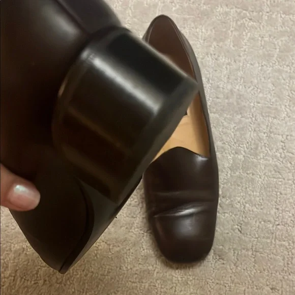 Coach Women's Brown Leather Loafers - Picture 3 of 3